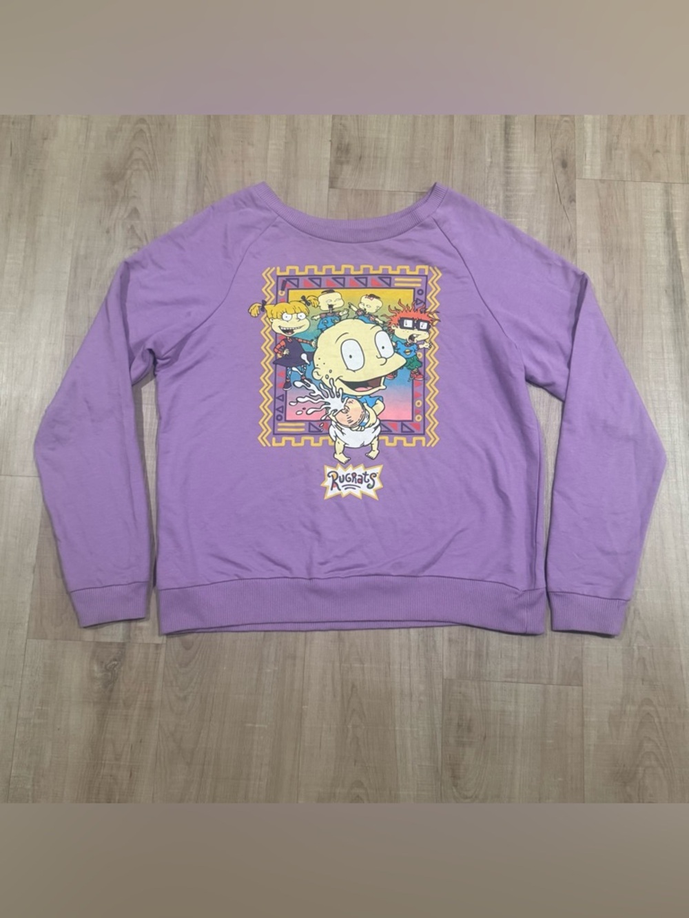 Y2K Nickelodeon Lavender Rugrats Crewneck Pullover Sweatshirt